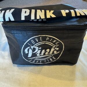 Victoria’s Secret PINK Insulated Lunch Bag – Black Logo Cooler Tote